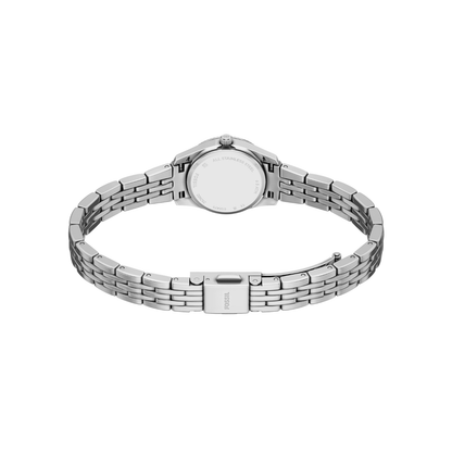 Reloj Análogo Ejecutivo Plateado de Mujer