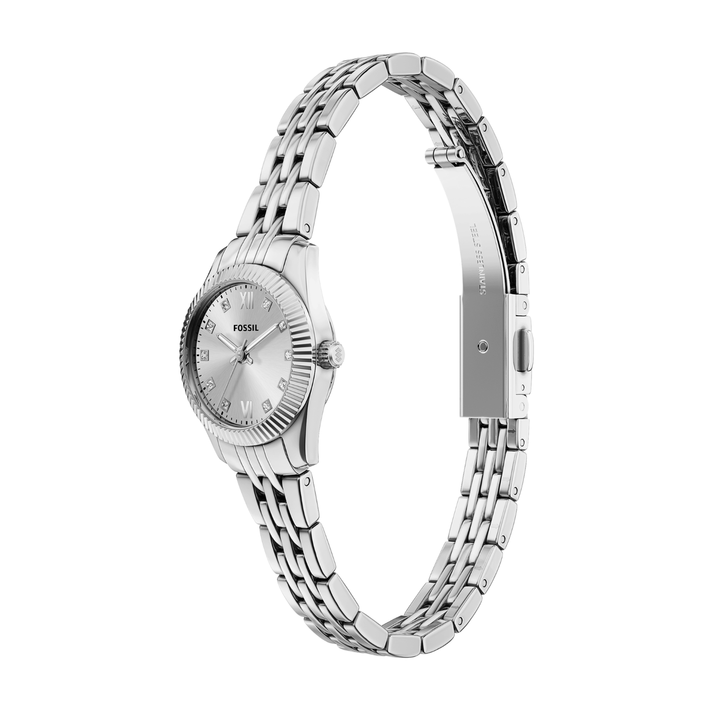 Reloj Análogo Ejecutivo Plateado de Mujer