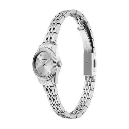 Reloj Análogo Ejecutivo Plateado de Mujer