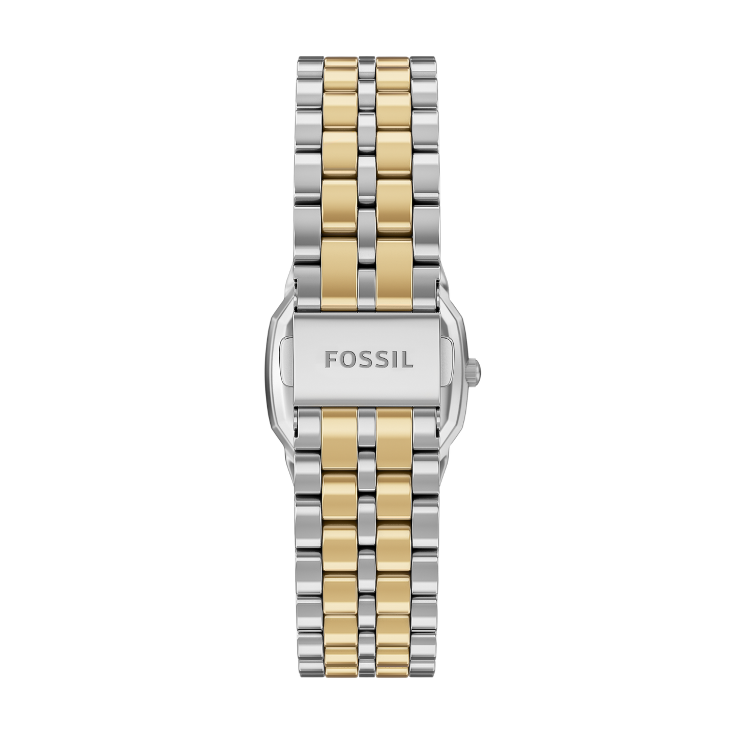 Reloj Análogo Ejecutivo Plateado Doble Tono de Mujer