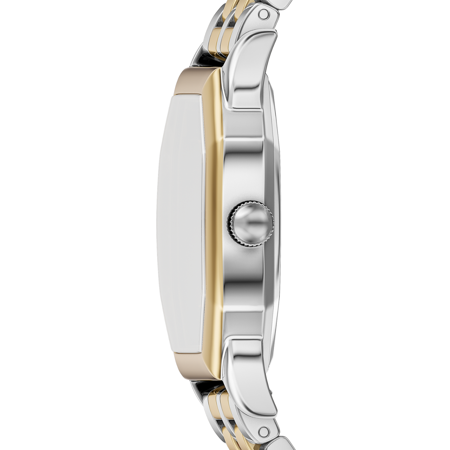 Reloj Análogo Ejecutivo Plateado Doble Tono de Mujer