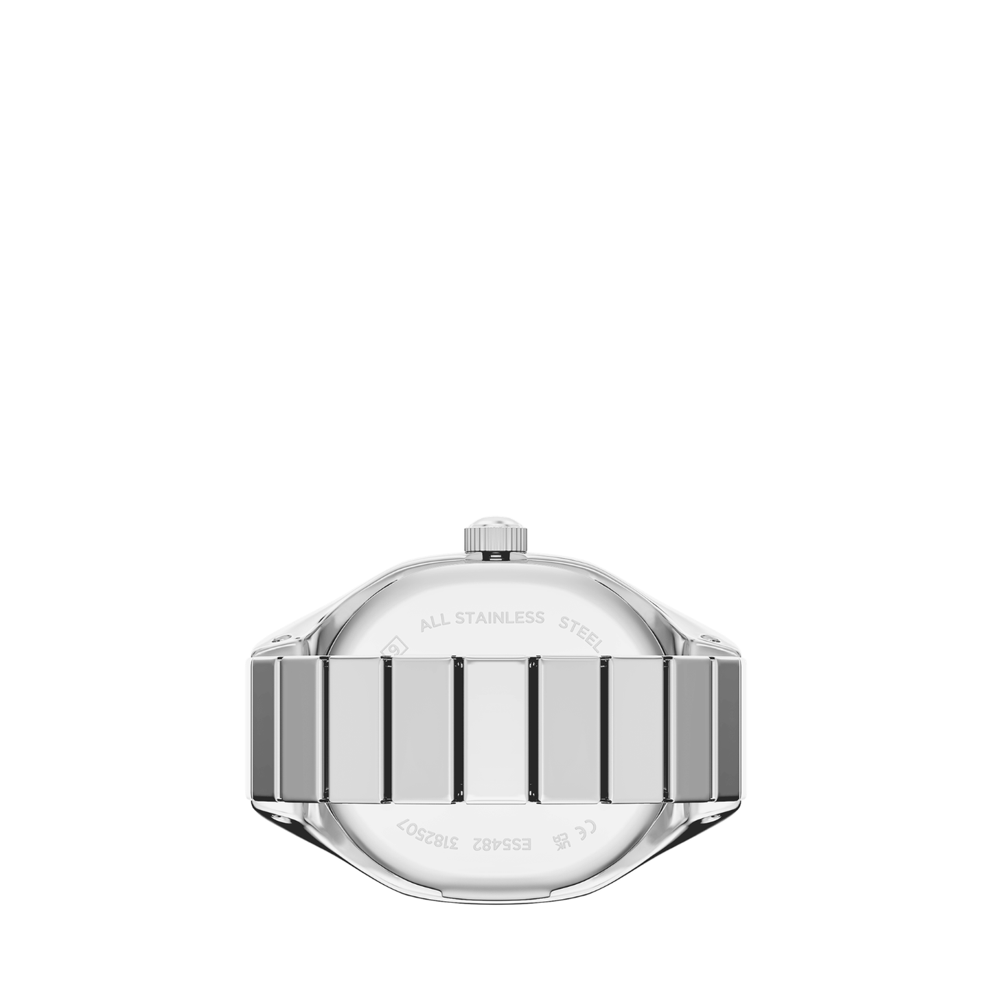 Reloj Análogo de Anillo Plateado de Mujer