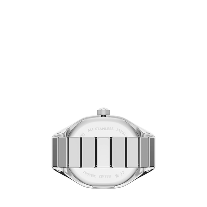 Reloj Análogo de Anillo Plateado de Mujer
