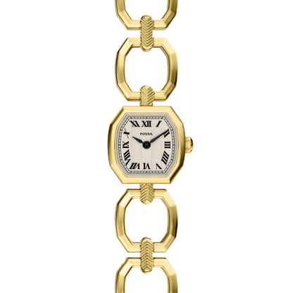 Reloj Análogo Ejecutivo Dorado de Mujer