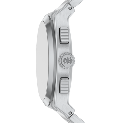Reloj Análogo Deportivo Plateado de Hombre