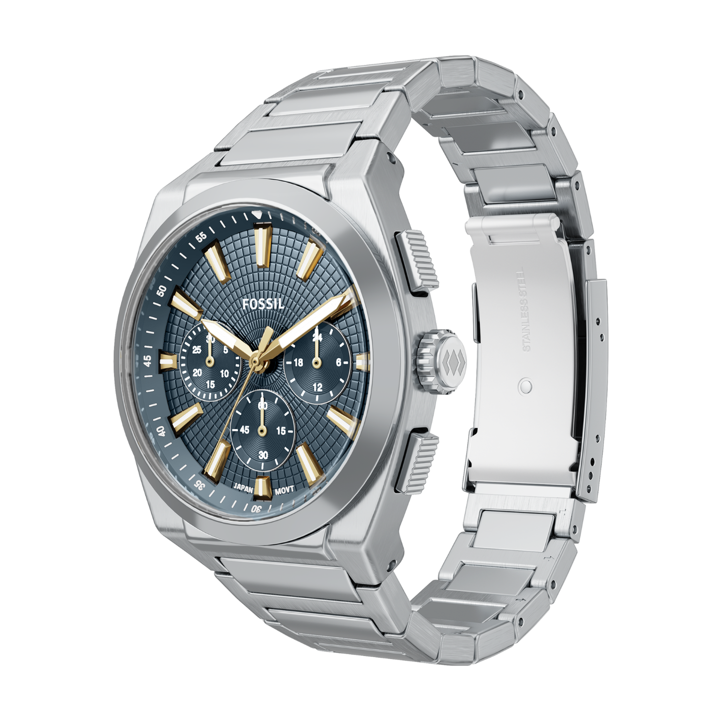 Reloj Análogo Deportivo Plateado de Hombre