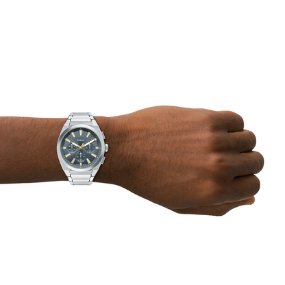 Reloj Análogo Deportivo Plateado de Hombre