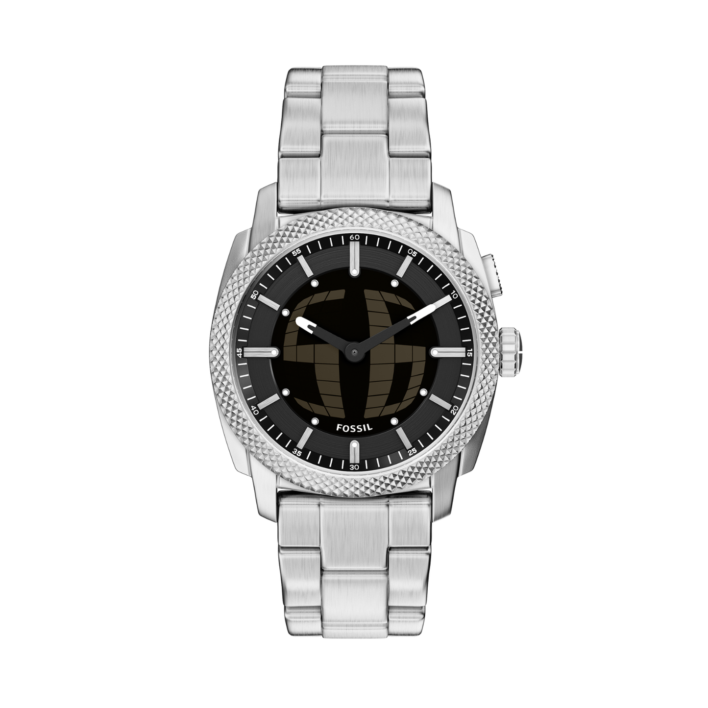 Reloj Análogo Casual Plateado de Hombre