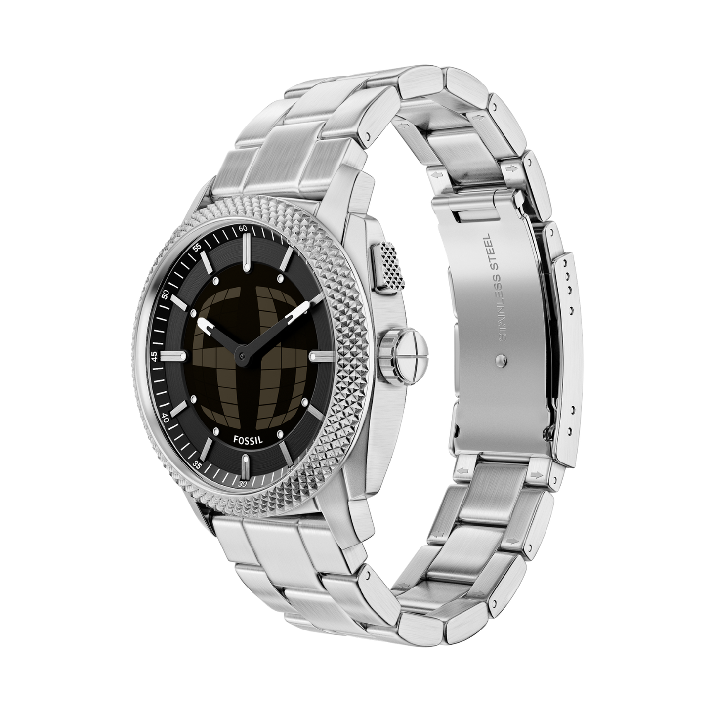 Reloj Análogo Casual Plateado de Hombre
