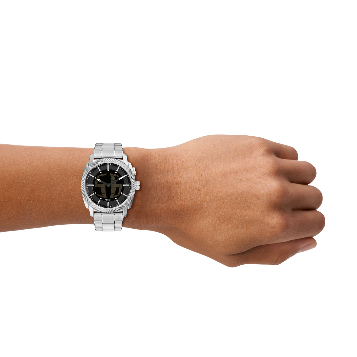 Reloj Análogo Casual Plateado de Hombre
