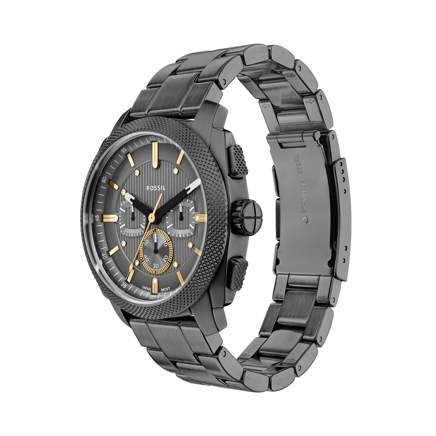 Reloj Análogo Casual Gris Oscuro de Hombre