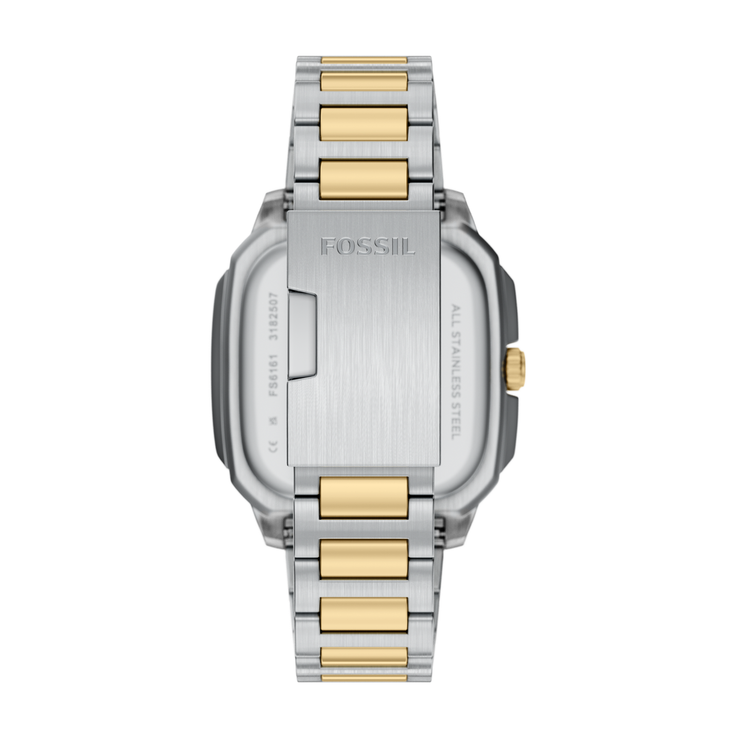 Reloj Análogo Casual Plateado Doble Tono de Hombre