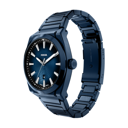 Reloj Análogo Casual Azul Oscuro de Hombre
