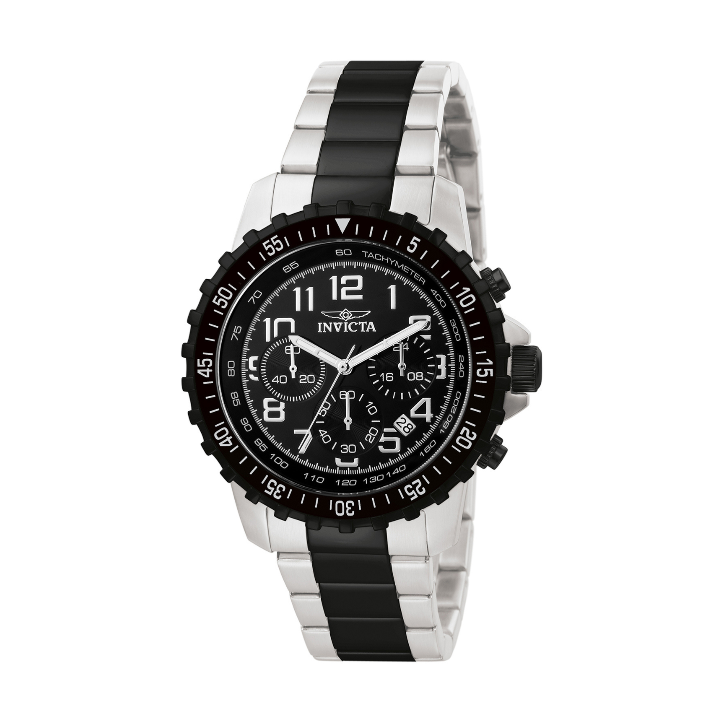 Reloj Análogo Ejecutivo Plateado Doble Tono de Hombre