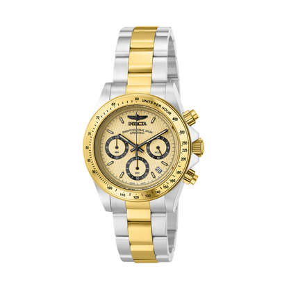Reloj Análogo Deportivo Dorado Doble Tono de Hombre
