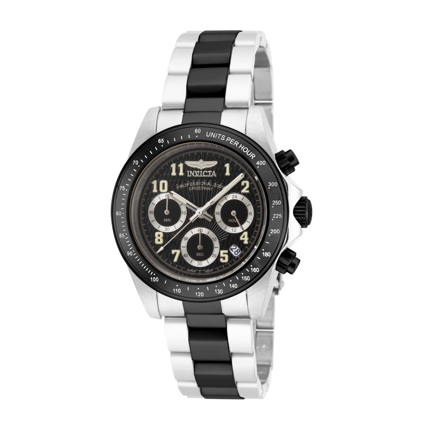 Reloj Análogo Deportivo Plateado Doble Tono de Hombre