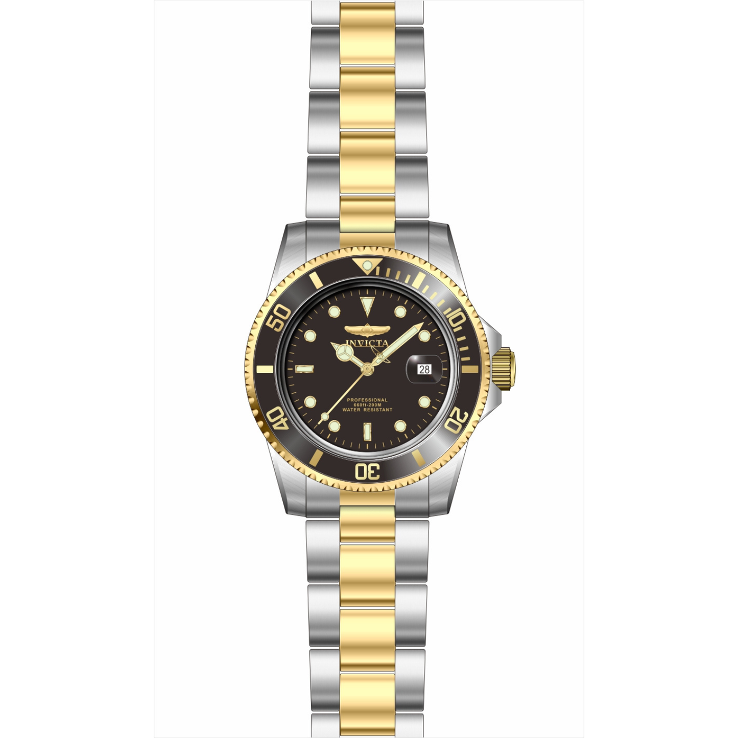Reloj Análogo Ejecutivo Plateado Doble Tono de Hombre