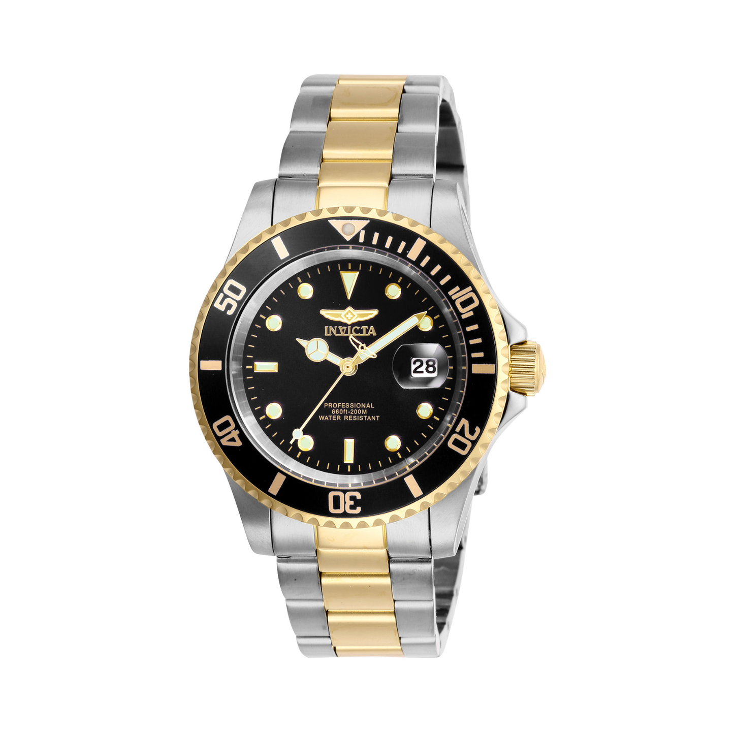 Reloj Análogo Ejecutivo Plateado Doble Tono de Hombre