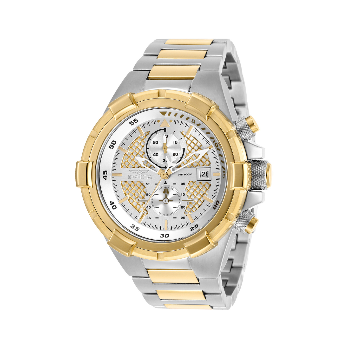 Reloj Análogo Ejecutivo Dorado Doble Tono de Hombre