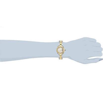 Reloj Análogo Ejecutivo Plateado Doble Tono de Mujer