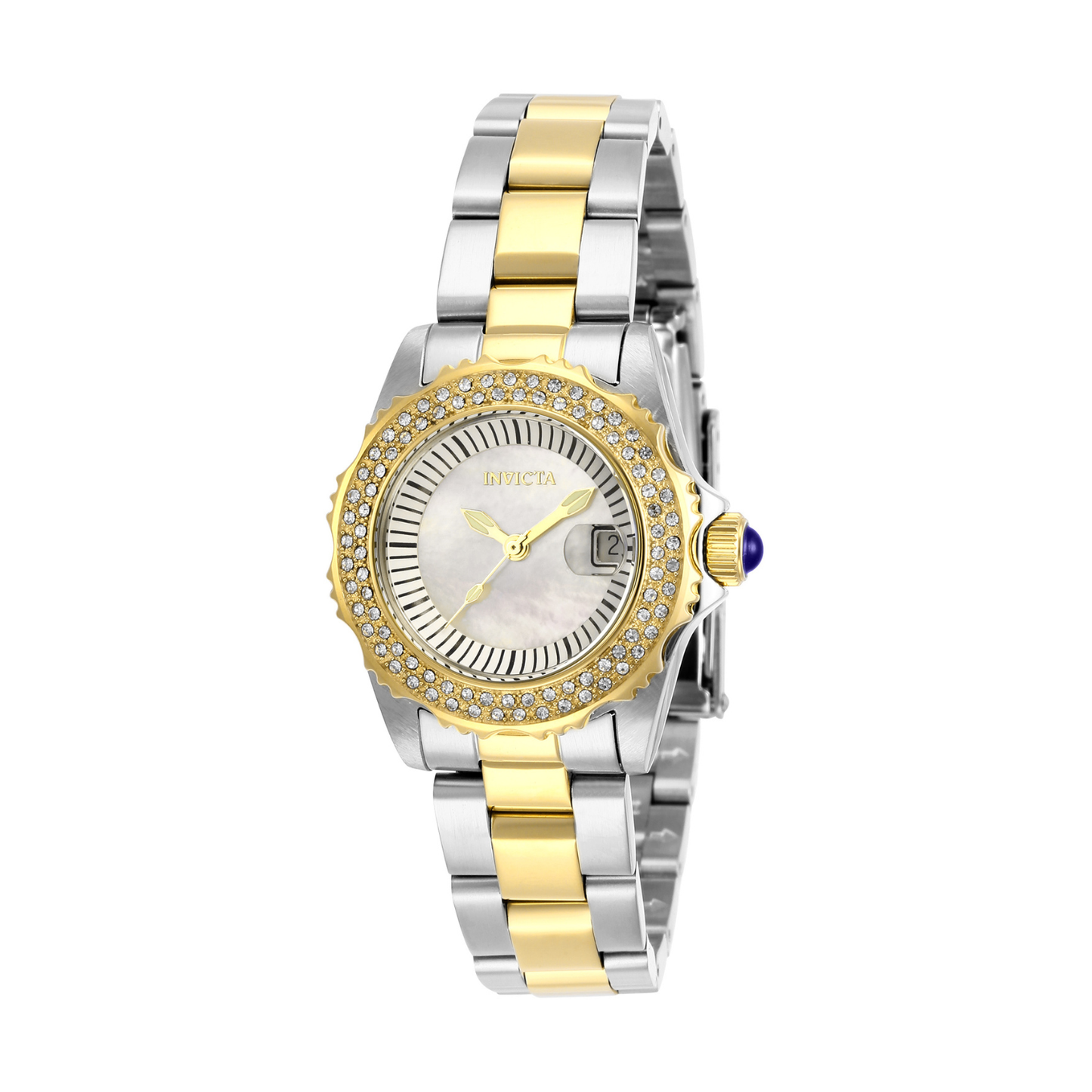 Reloj Análogo Ejecutivo Plateado Doble Tono de Mujer