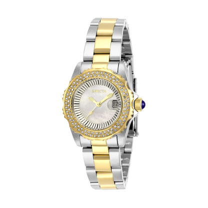 Reloj Análogo Ejecutivo Plateado Doble Tono de Mujer