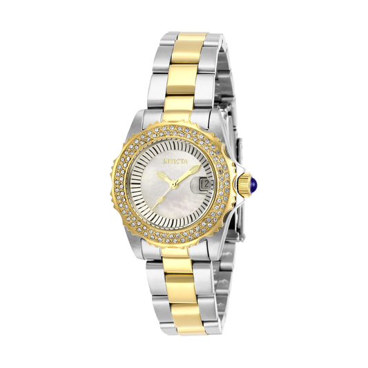 Reloj Análogo Ejecutivo Plateado Doble Tono de Mujer
