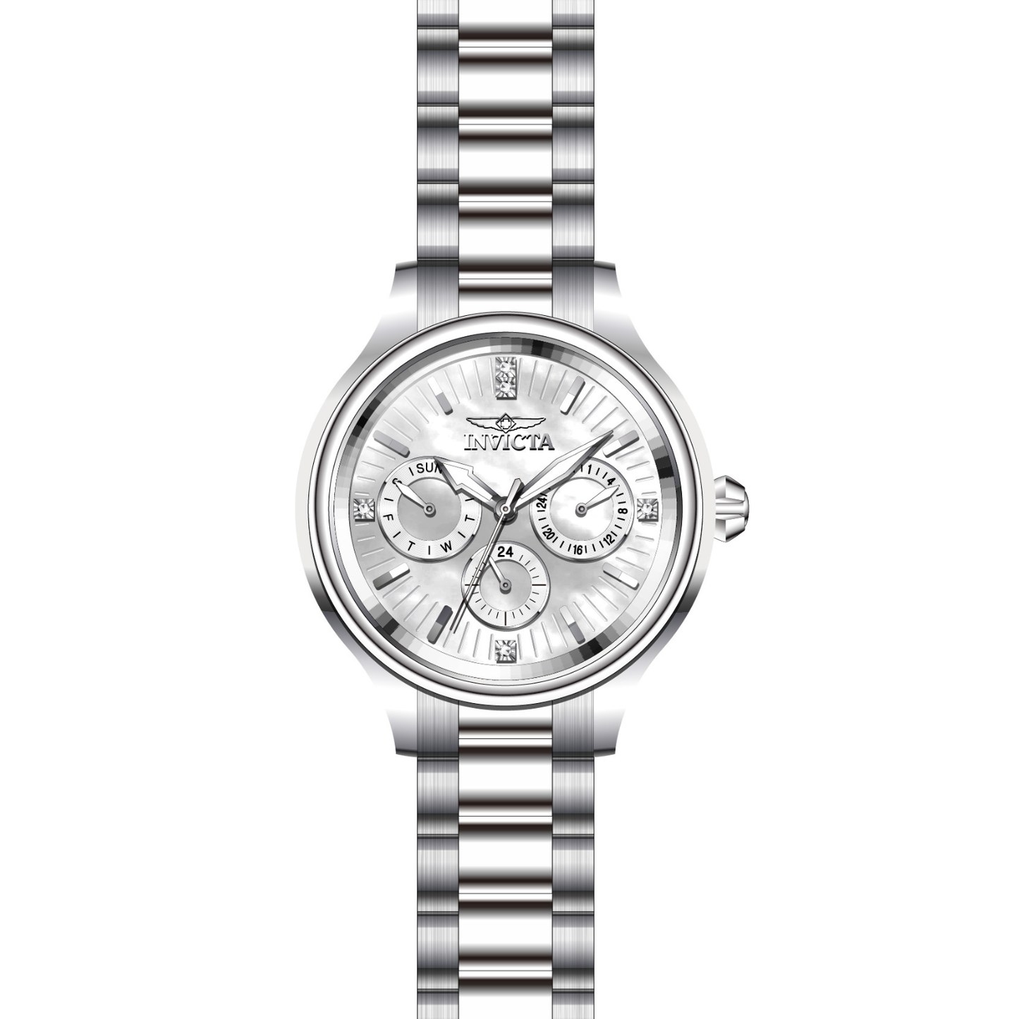 Reloj Análogo Ejecutivo Plateado de Mujer