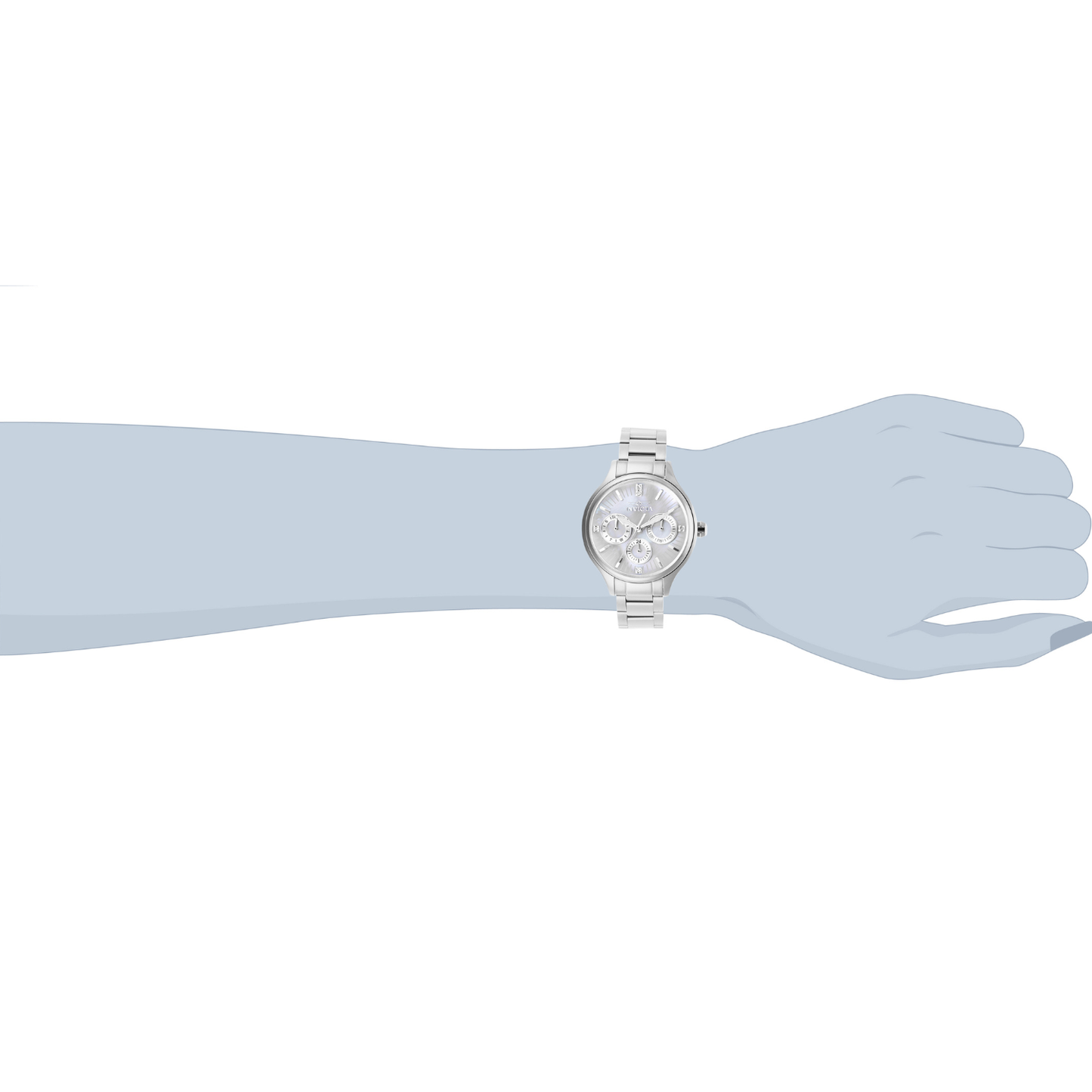 Reloj Análogo Ejecutivo Plateado de Mujer