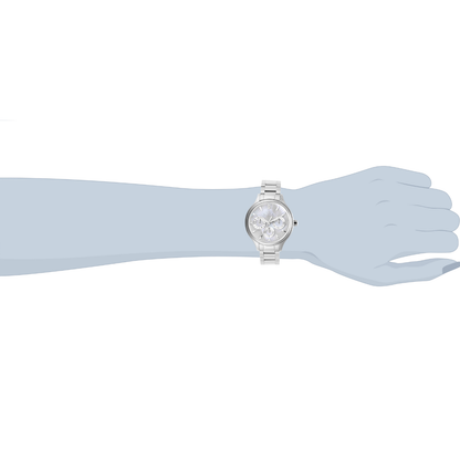 Reloj Análogo Ejecutivo Plateado de Mujer