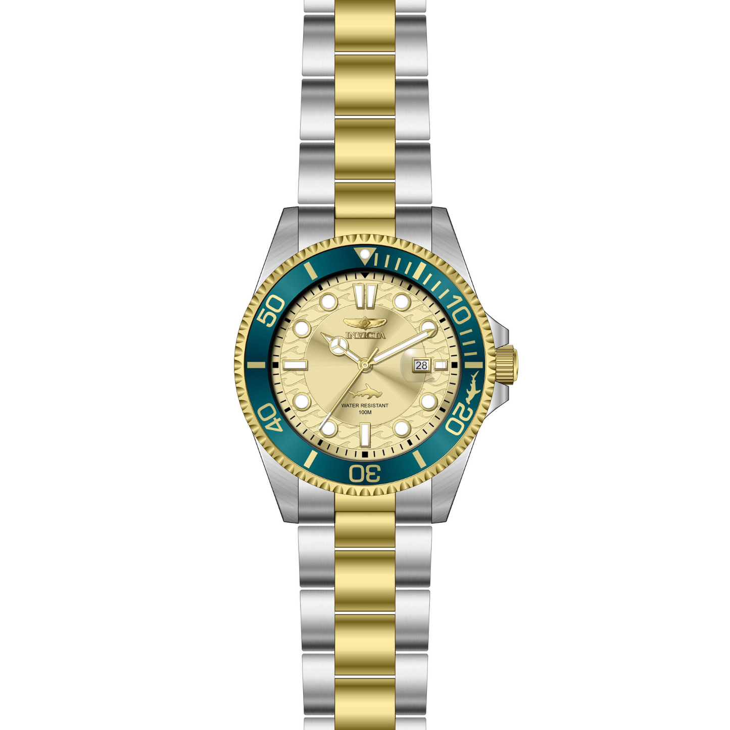 Reloj Análogo Ejecutivo Plateado Doble Tono de Hombre