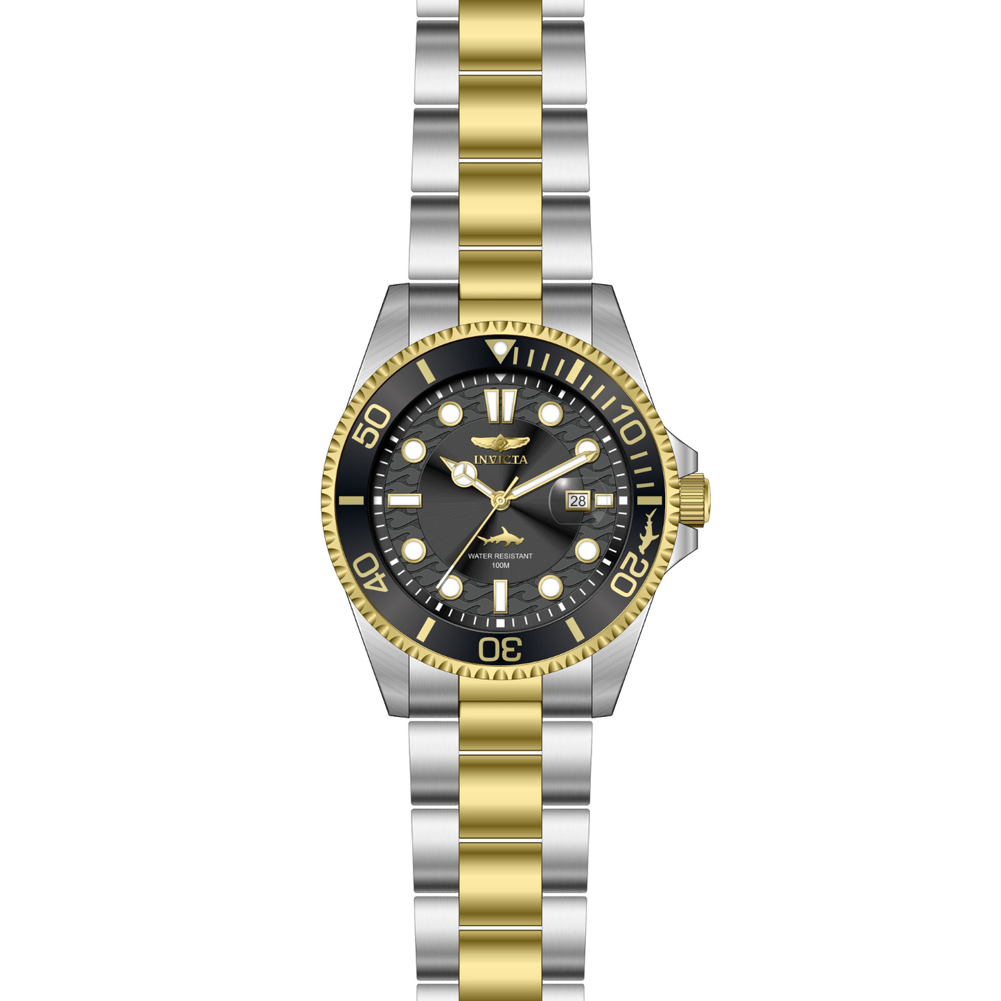 Reloj Análogo Ejecutivo Plateado Doble Tono de Hombre