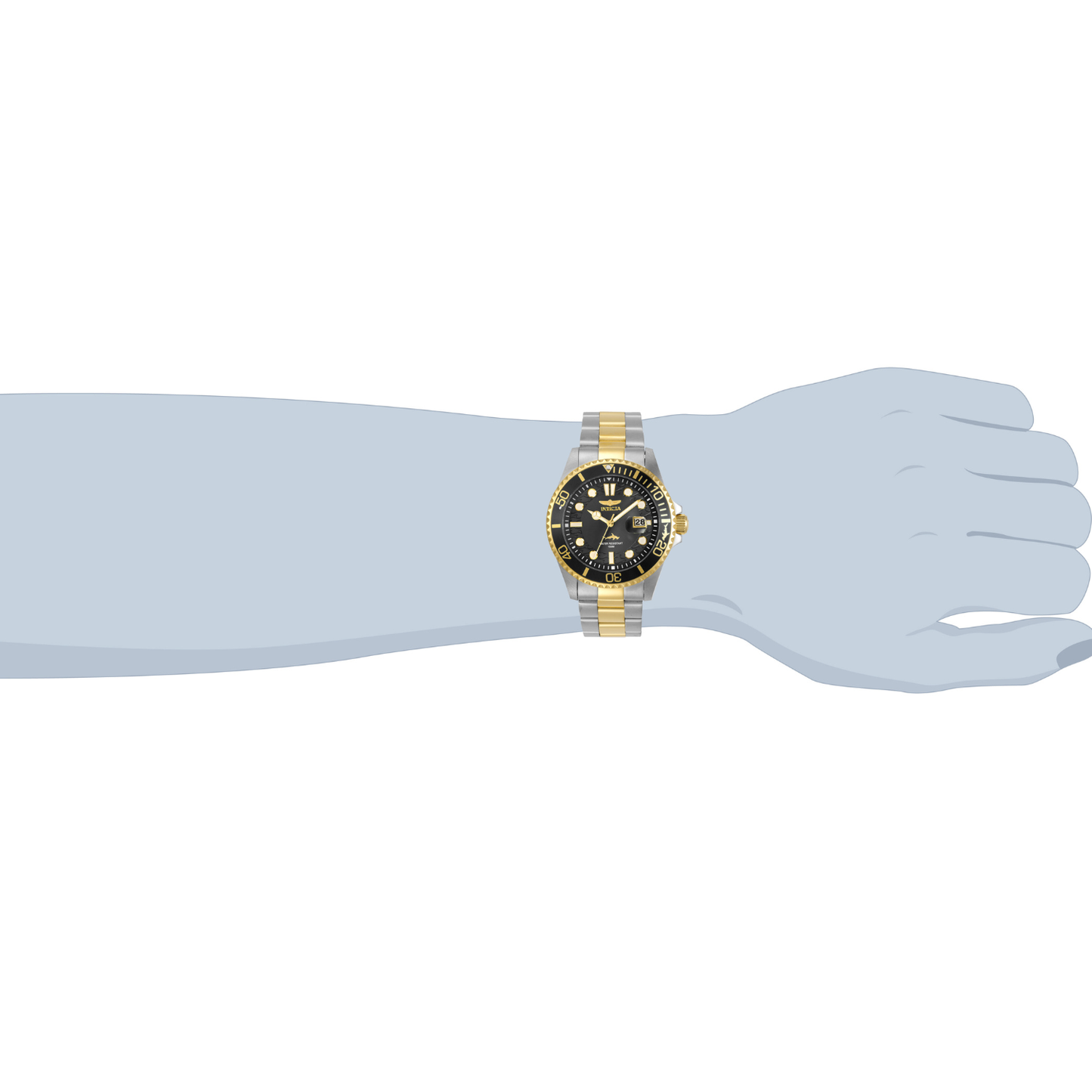 Reloj Análogo Ejecutivo Plateado Doble Tono de Hombre
