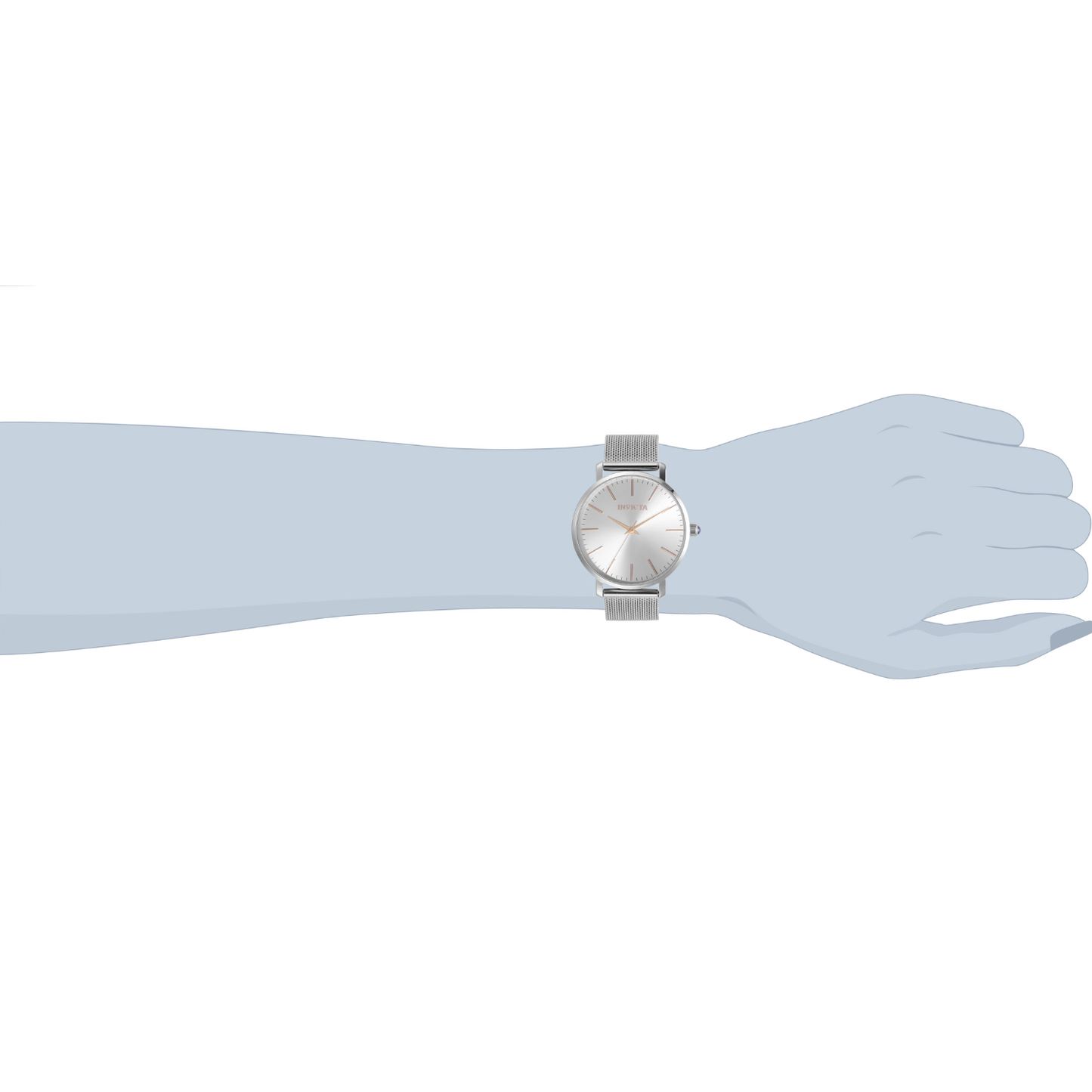 Reloj Análogo Ejecutivo Plateado de Mujer