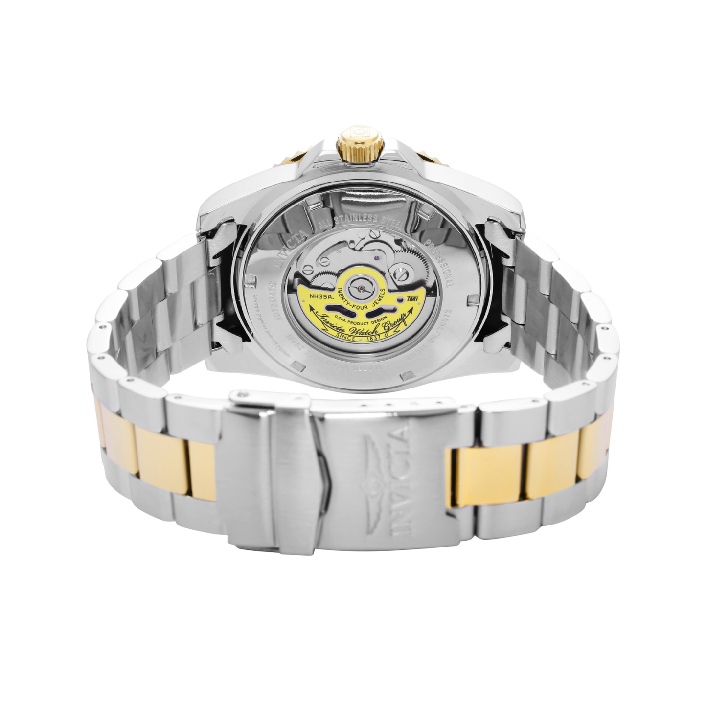 Reloj Análogo Automático Ejecutivo Plateado Doble Tono de Hombre