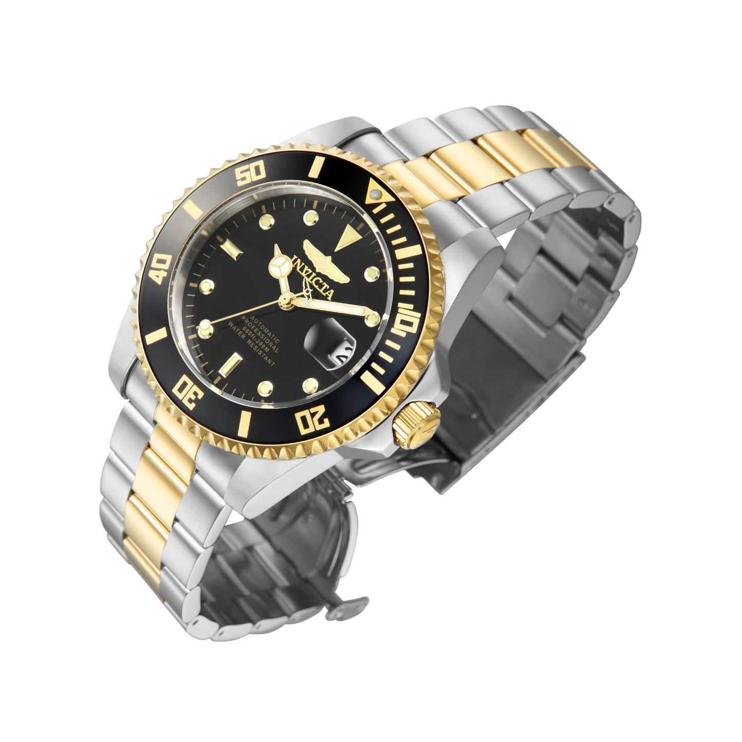 Reloj Análogo Automático Ejecutivo Plateado Doble Tono de Hombre