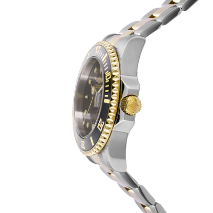 Reloj Análogo Automático Ejecutivo Plateado Doble Tono de Hombre