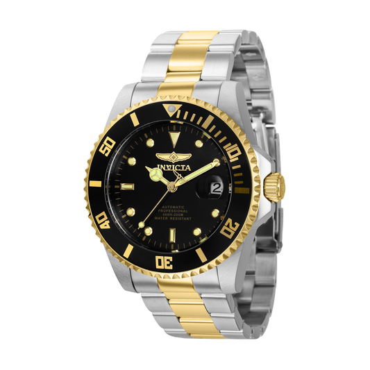 Reloj Análogo Automático Ejecutivo Plateado Doble Tono de Hombre