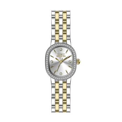 Reloj Análogo Ejecutivo Plateado Doble Tono de Mujer