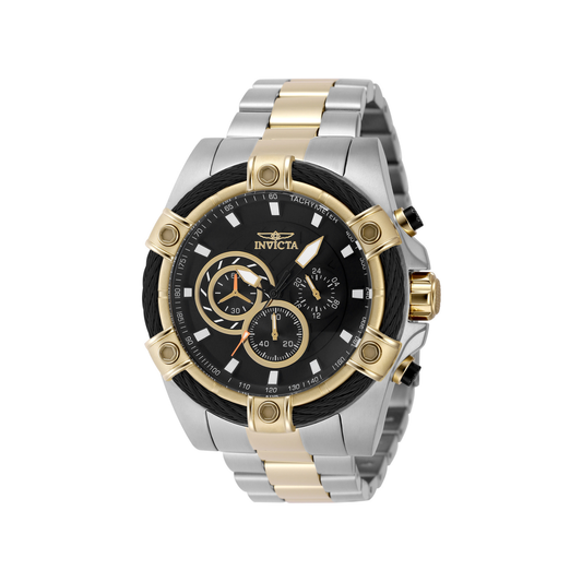 Reloj Análogo Ejecutivo Plateado Doble Tonode Hombre