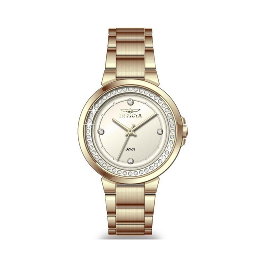 Reloj Análogo Ejecutivo Dorado de Mujer