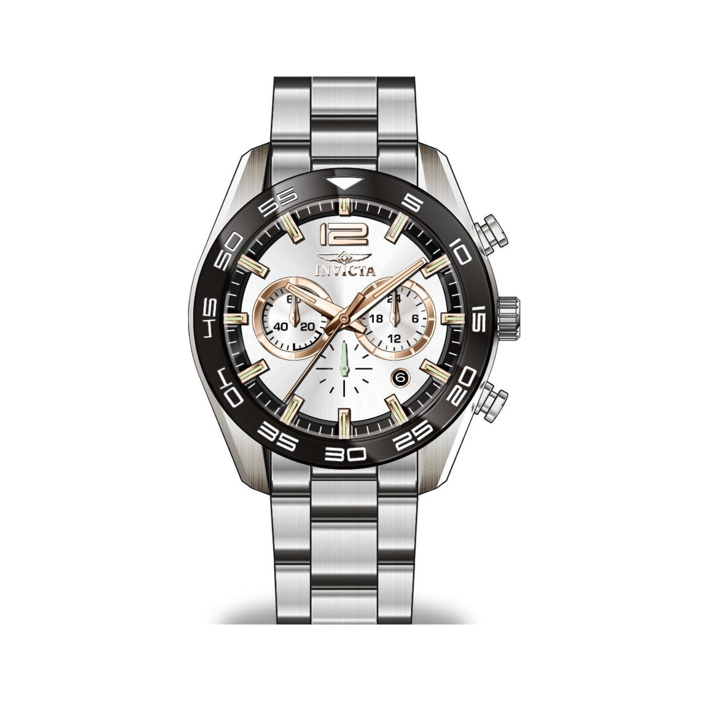 Reloj Análogo Deportivo Plateado de Hombre