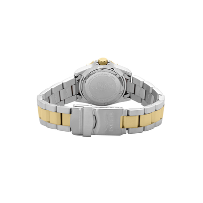 Reloj Análogo Ejecutivo Plateado Doble Tono de Mujer