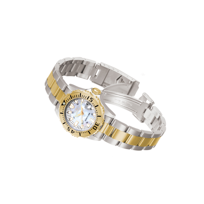 Reloj Análogo Ejecutivo Plateado Doble Tono de Mujer