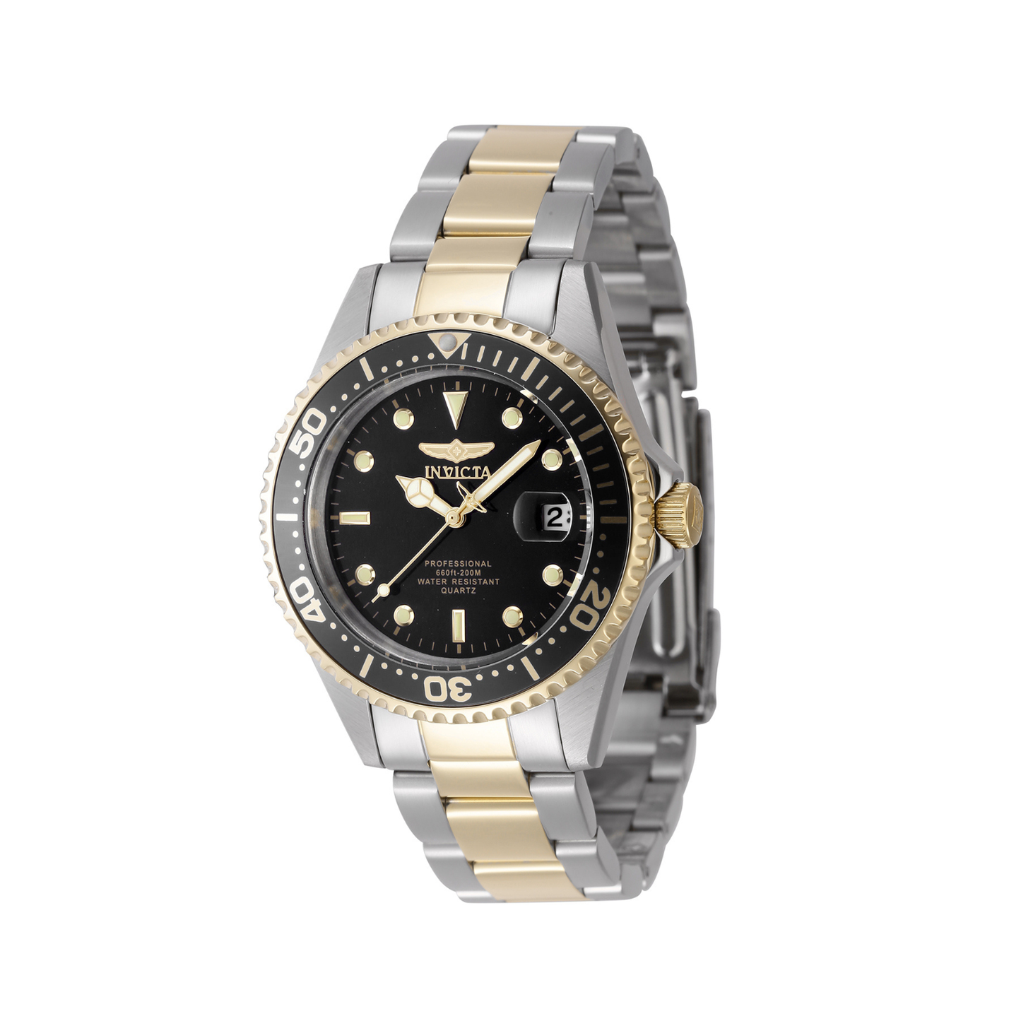 Reloj Análogo Ejecutivo Plateado Doble Tono de Hombre