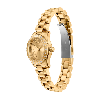 Reloj Análogo Luxury Dorado de Mujer