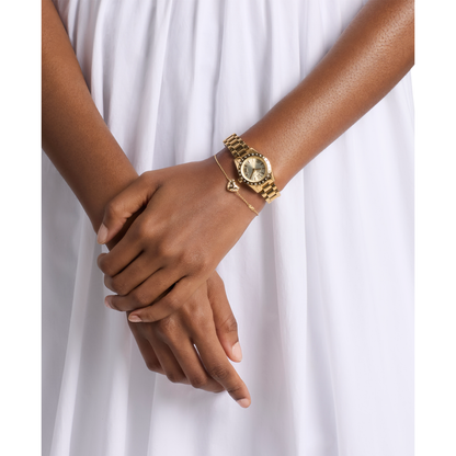 Reloj Análogo Luxury Dorado de Mujer