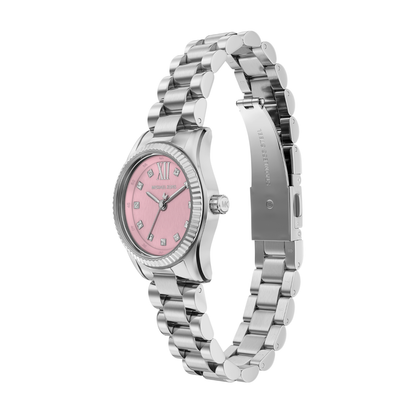 Reloj Análogo Luxury Plateado de Mujer