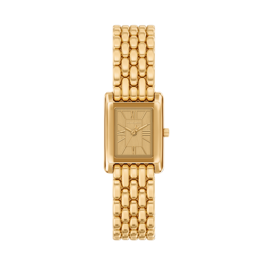 Reloj Análogo Luxury Dorado de Mujer