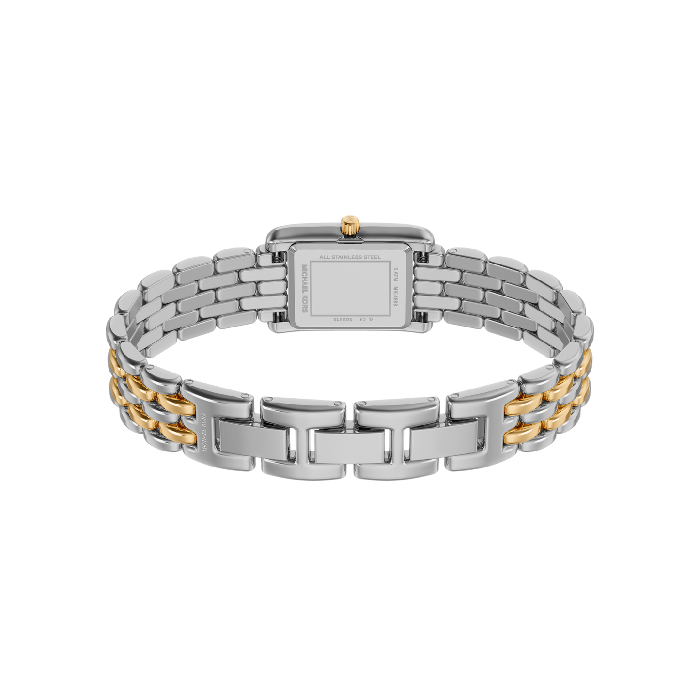 Reloj Análogo Luxury Plateado Doble Tono de Mujer